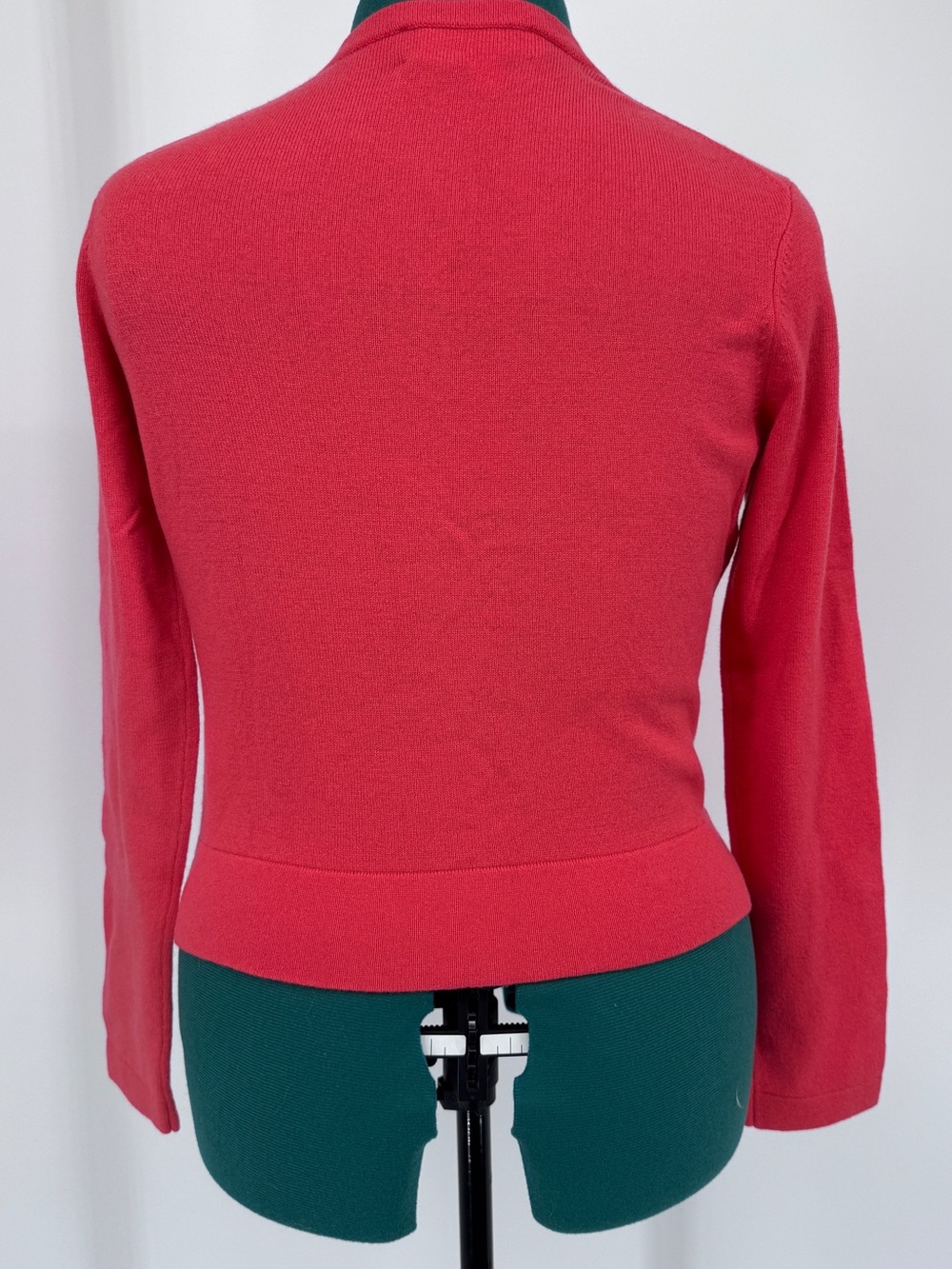 Lilly Pulitzer Hot Pink Cardigan with Turquoise Accent Buttons - Picture 2 of 10